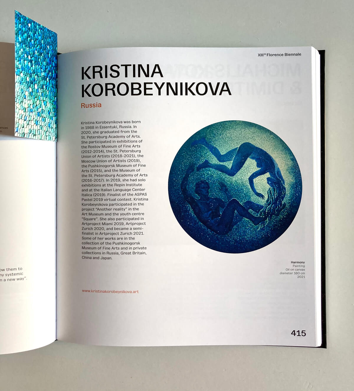 Article on Kristina Korò on "XII florence biennale"